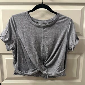 Lululemon Gray Women's Twist Front crop Top